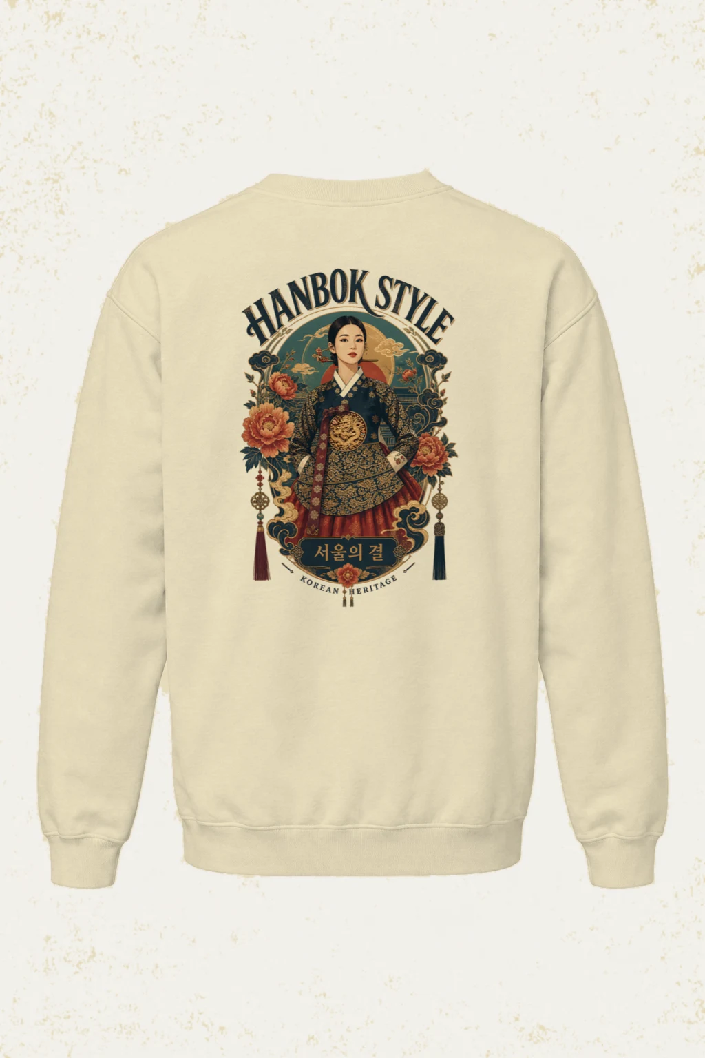 "Hanbok Style" Unisex Sponge Fleece Crewneck Sweatshirt | Bella + Canvas 3901