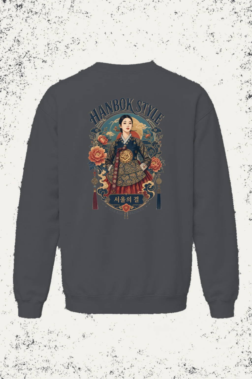"Hanbok Style" Unisex Sponge Fleece Crewneck Sweatshirt | Bella + Canvas 3901