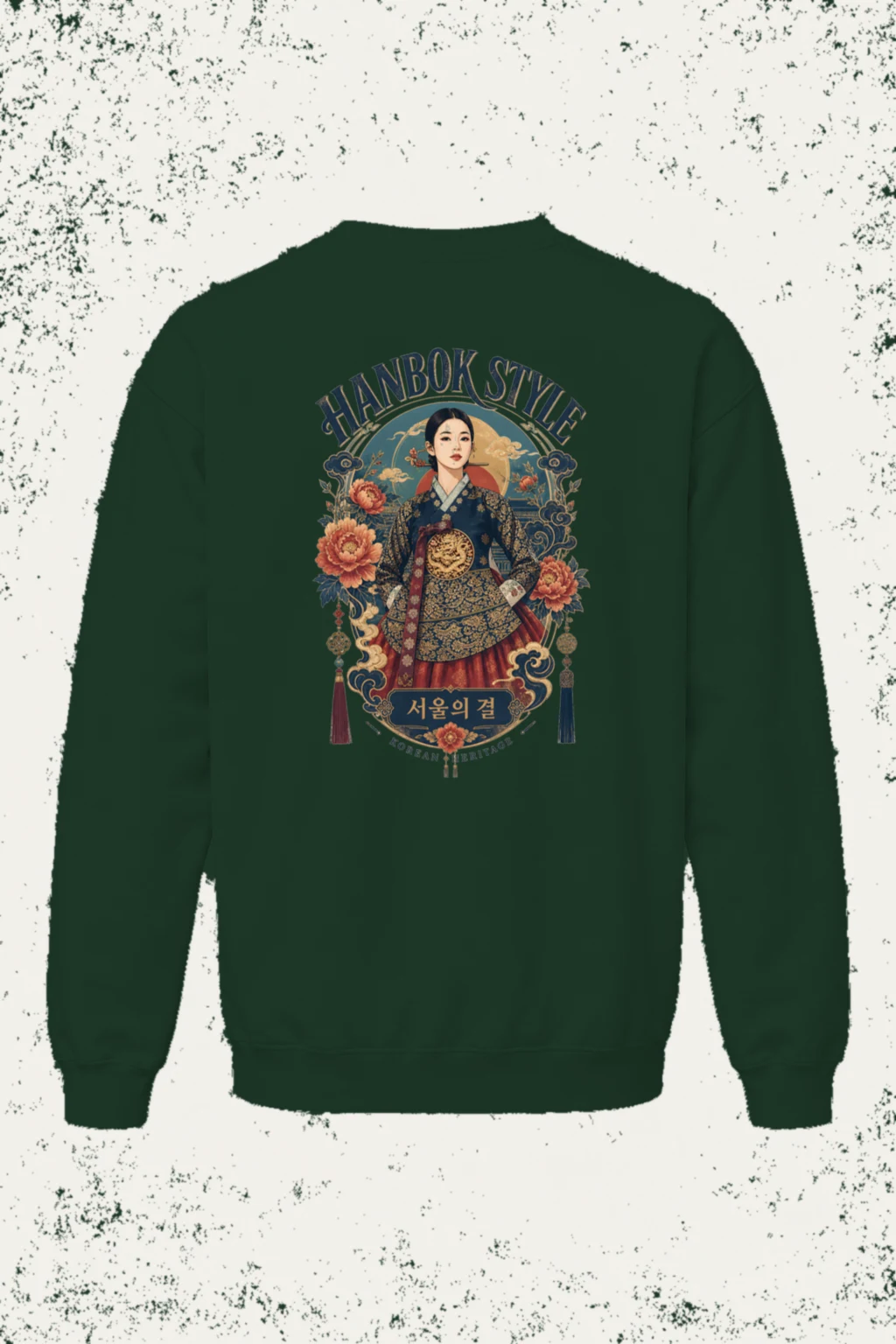 "Hanbok Style" Unisex Sponge Fleece Crewneck Sweatshirt | Bella + Canvas 3901