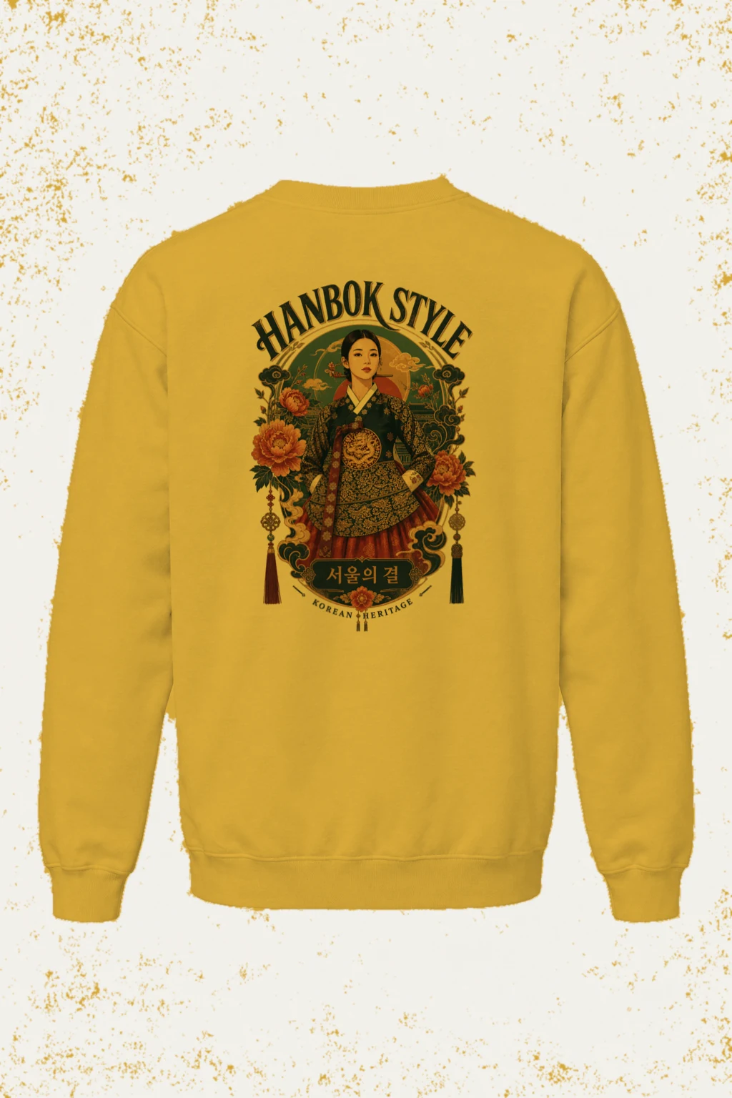 "Hanbok Style" Unisex Sponge Fleece Crewneck Sweatshirt | Bella + Canvas 3901