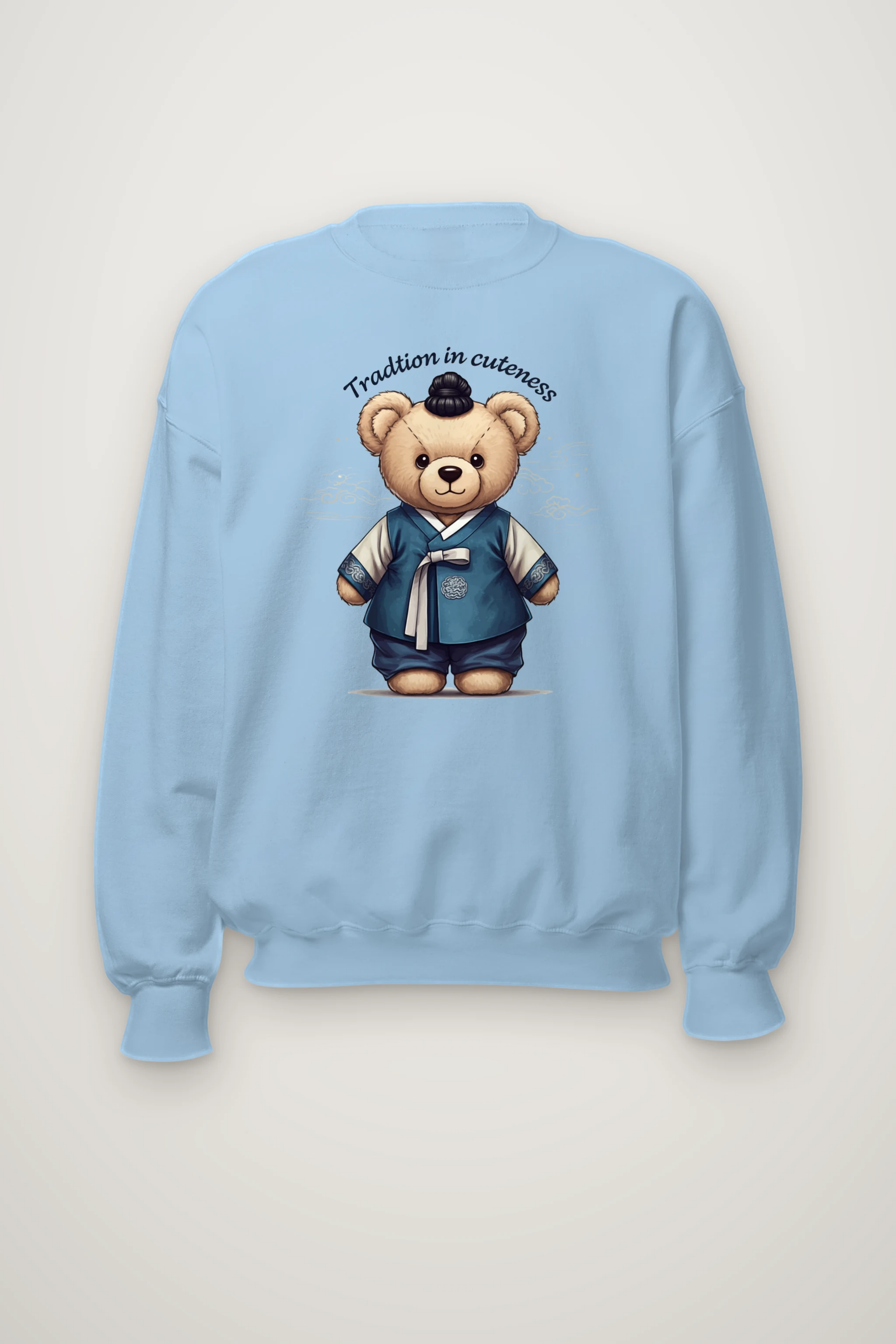 "Hanbok Teddy Bear" Heavy Blend Unisex Crewneck Sweatshirt