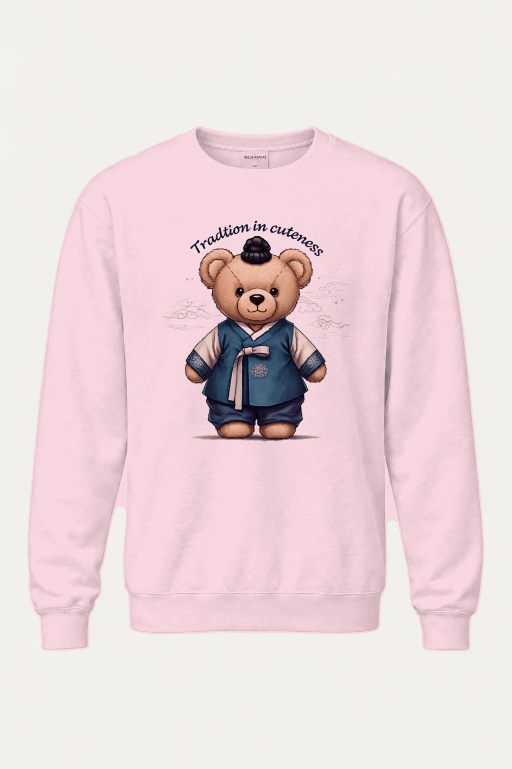 "Hanbok Teddy Bear" Heavy Blend Unisex Crewneck Sweatshirt | Gildan 18000