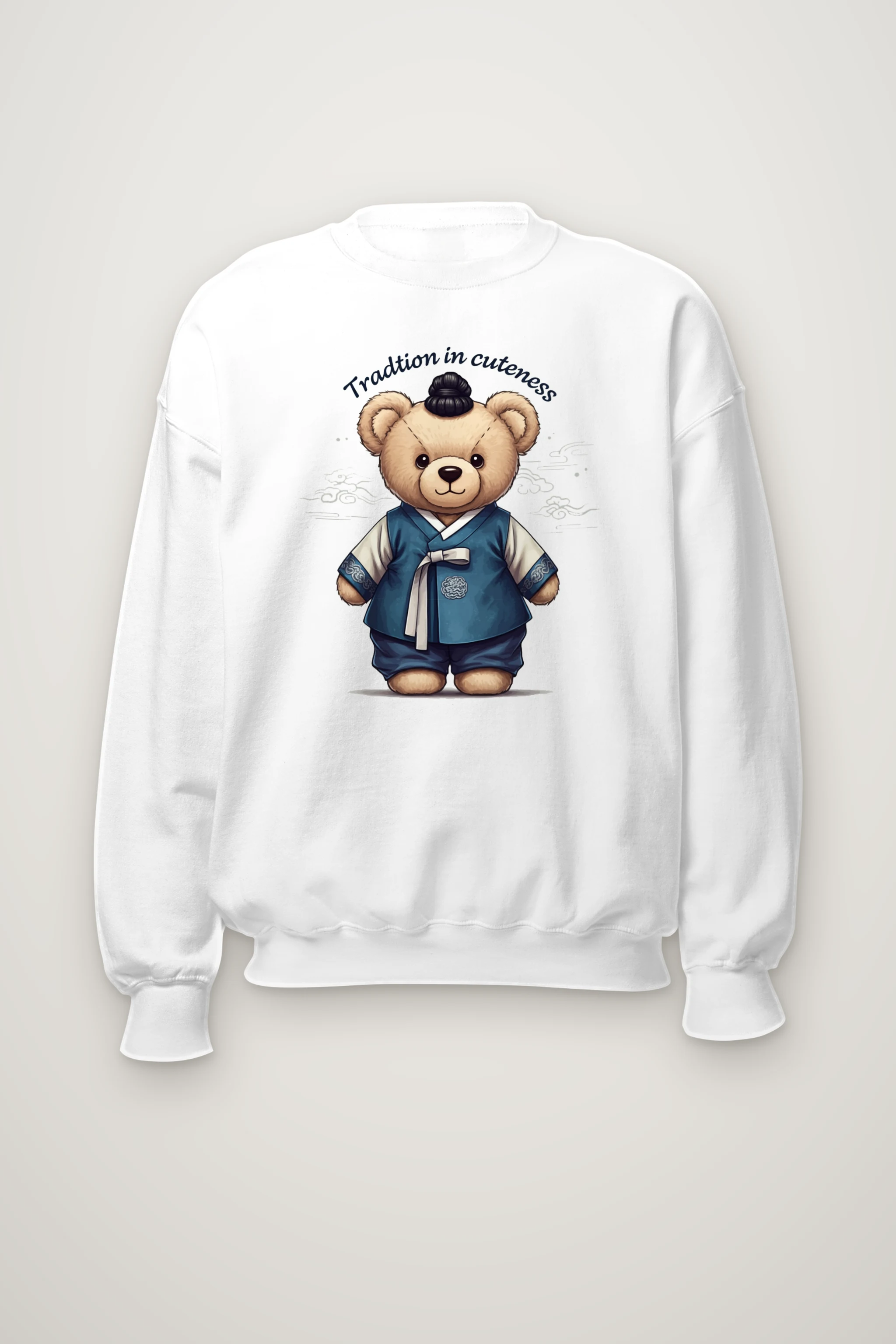 "Hanbok Teddy Bear" Heavy Blend Unisex Crewneck Sweatshirt