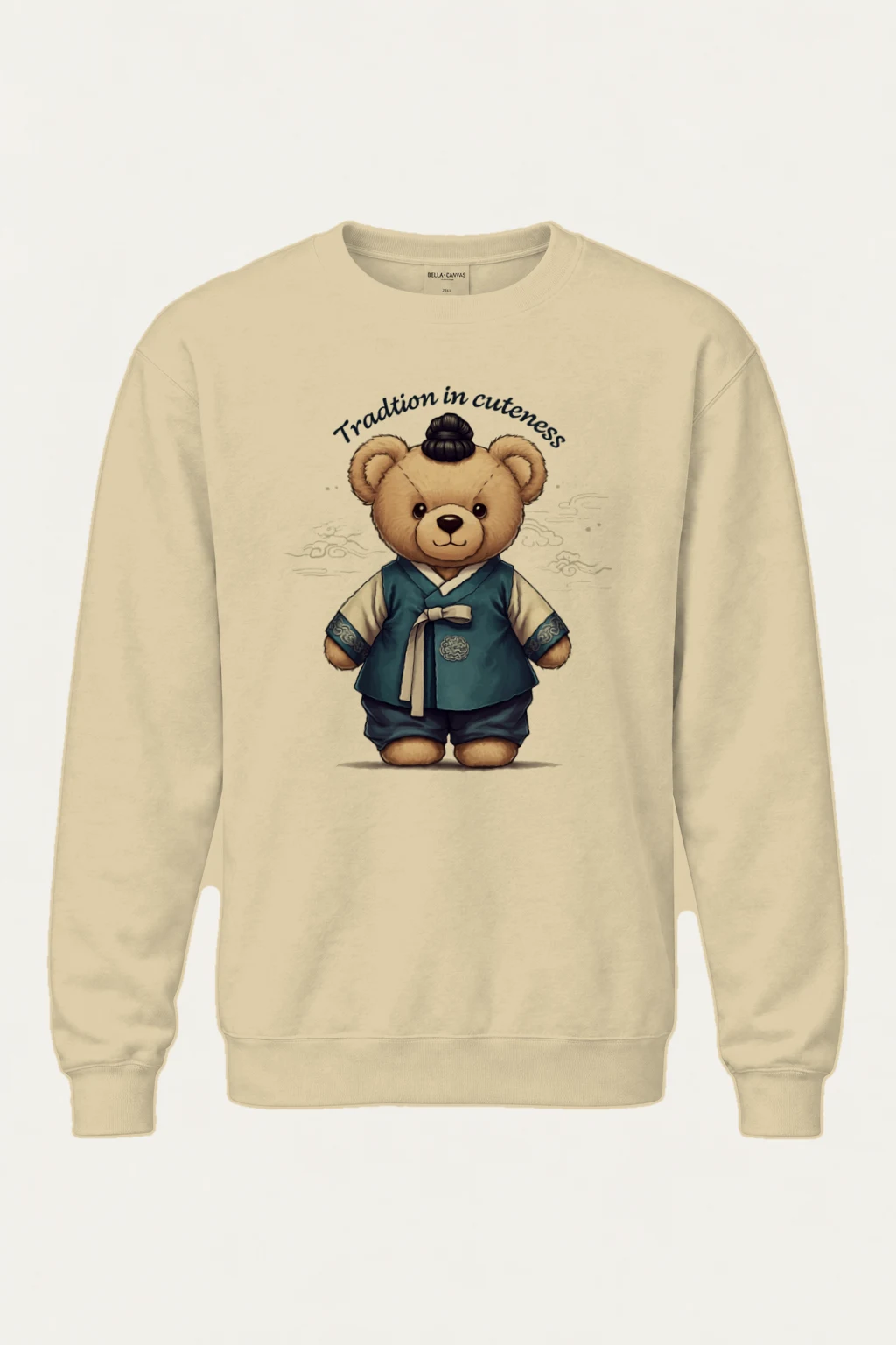 "Hanbok Teddy Bear" Heavy Blend Unisex Crewneck Sweatshirt | Gildan 18000