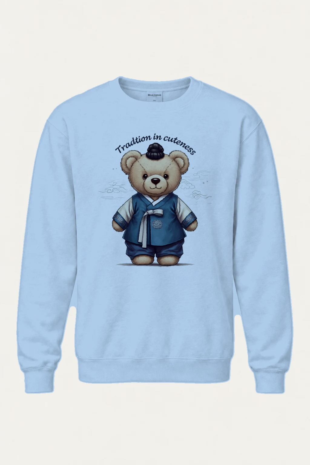 "Hanbok Teddy Bear" Heavy Blend Unisex Crewneck Sweatshirt | Gildan 18000