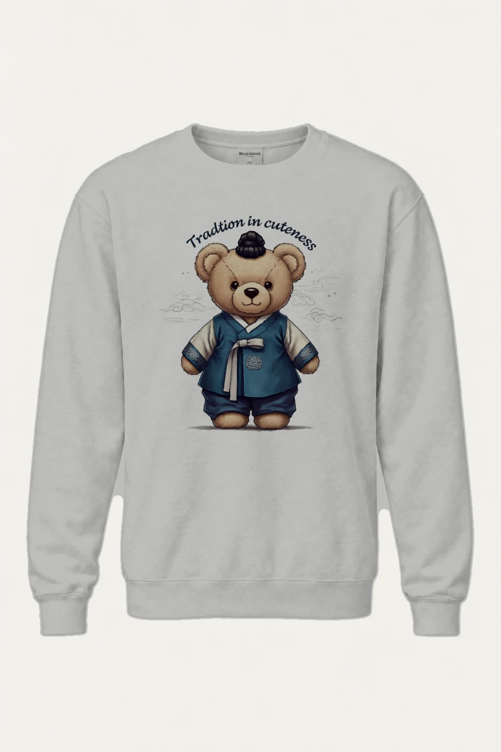 "Hanbok Teddy Bear" Heavy Blend Unisex Crewneck Sweatshirt | Gildan 18000