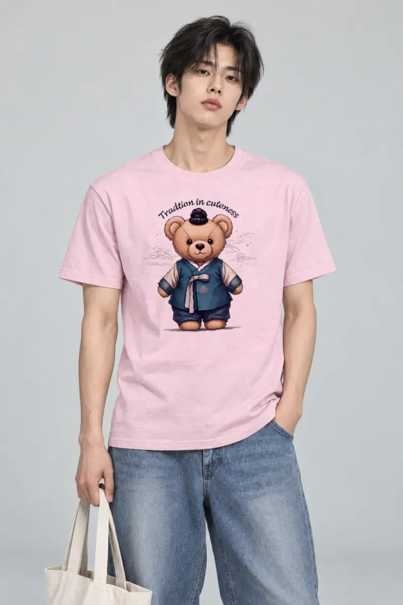 "Hanbok Teddy Bear" Heavyweight Unisex Crewneck T-shirt