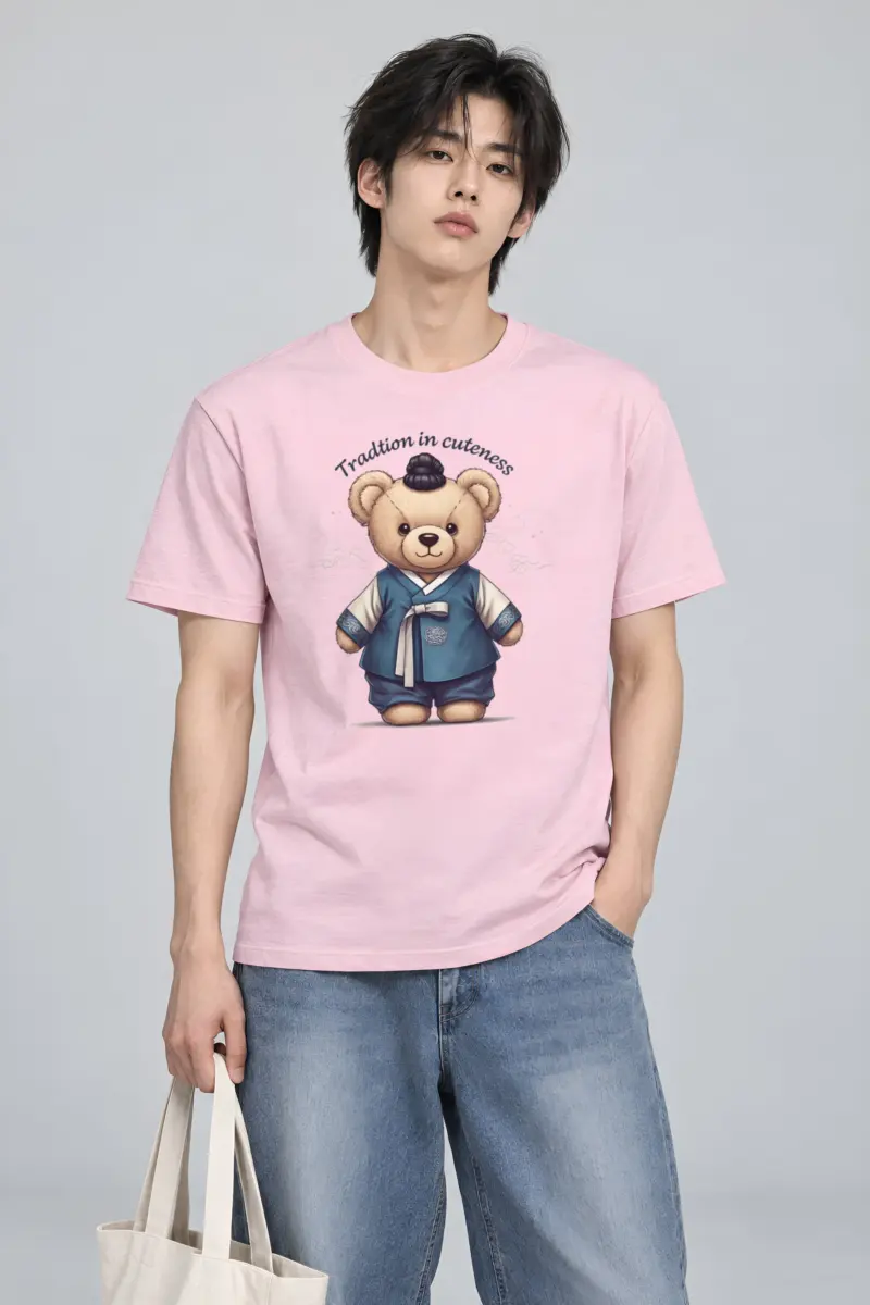 "Hanbok Teddy Bear" Heavyweight Unisex Crewneck T-shirt