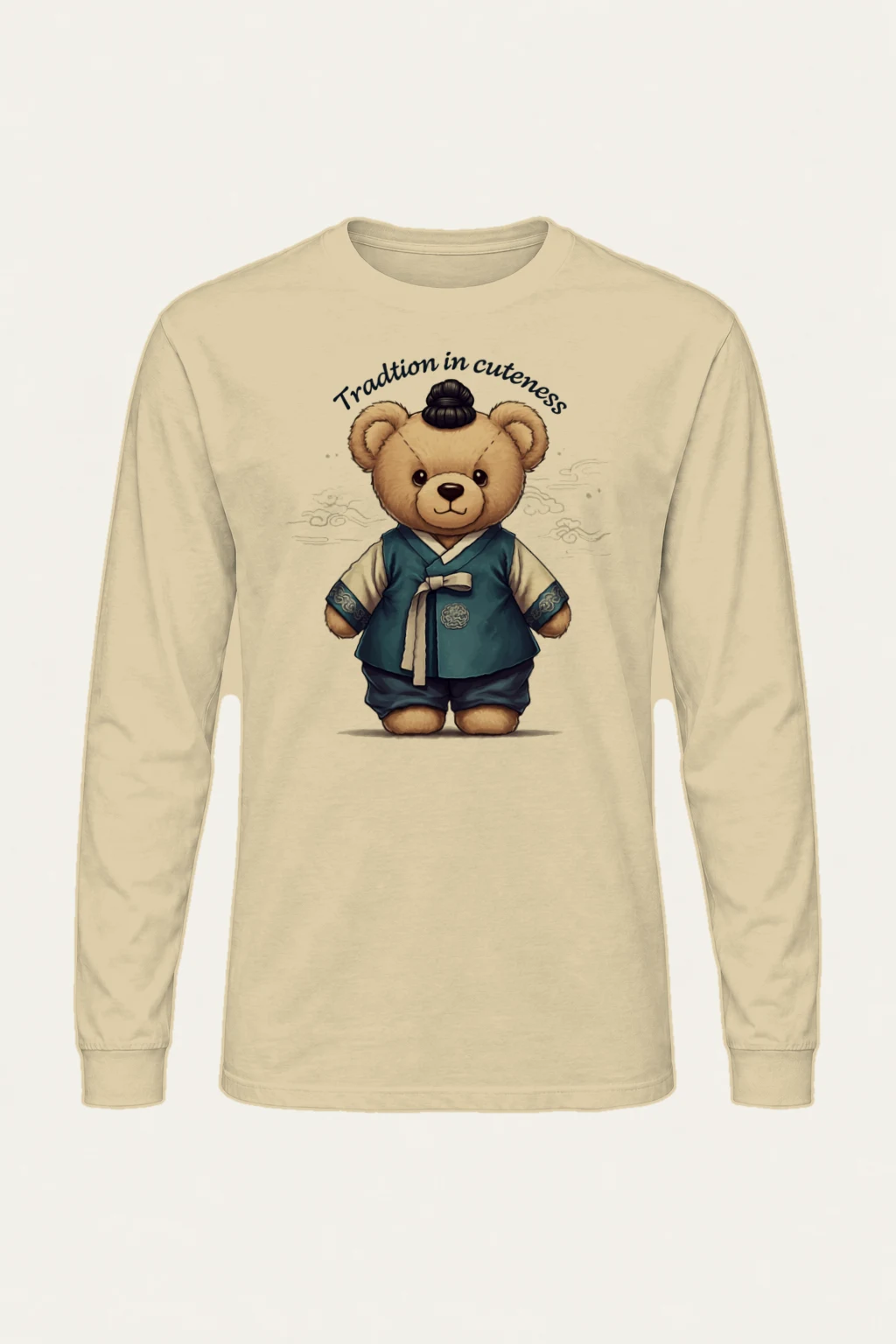 "Hanbok Teddy Bear" Unisex Longsleeve T-shirt | Gildan 2400