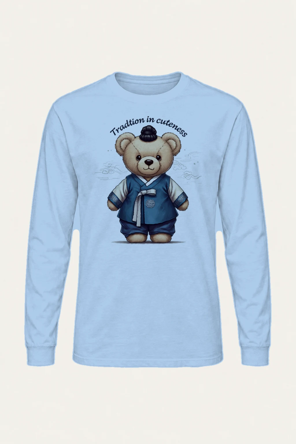 "Hanbok Teddy Bear" Unisex Longsleeve T-shirt | Gildan 2400