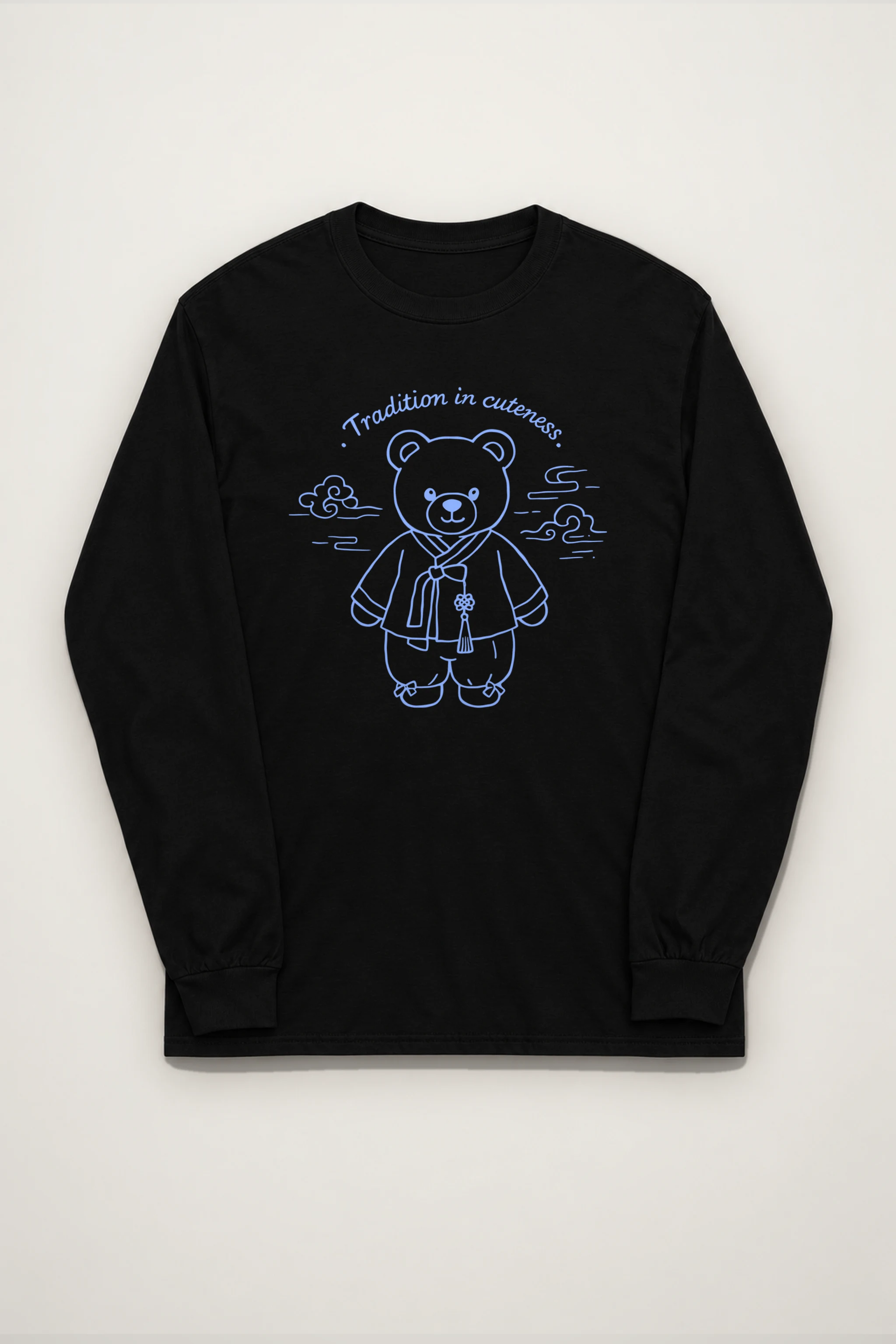 "Hanbok Teddy Clouds" Unisex Longsleeve T-shirt