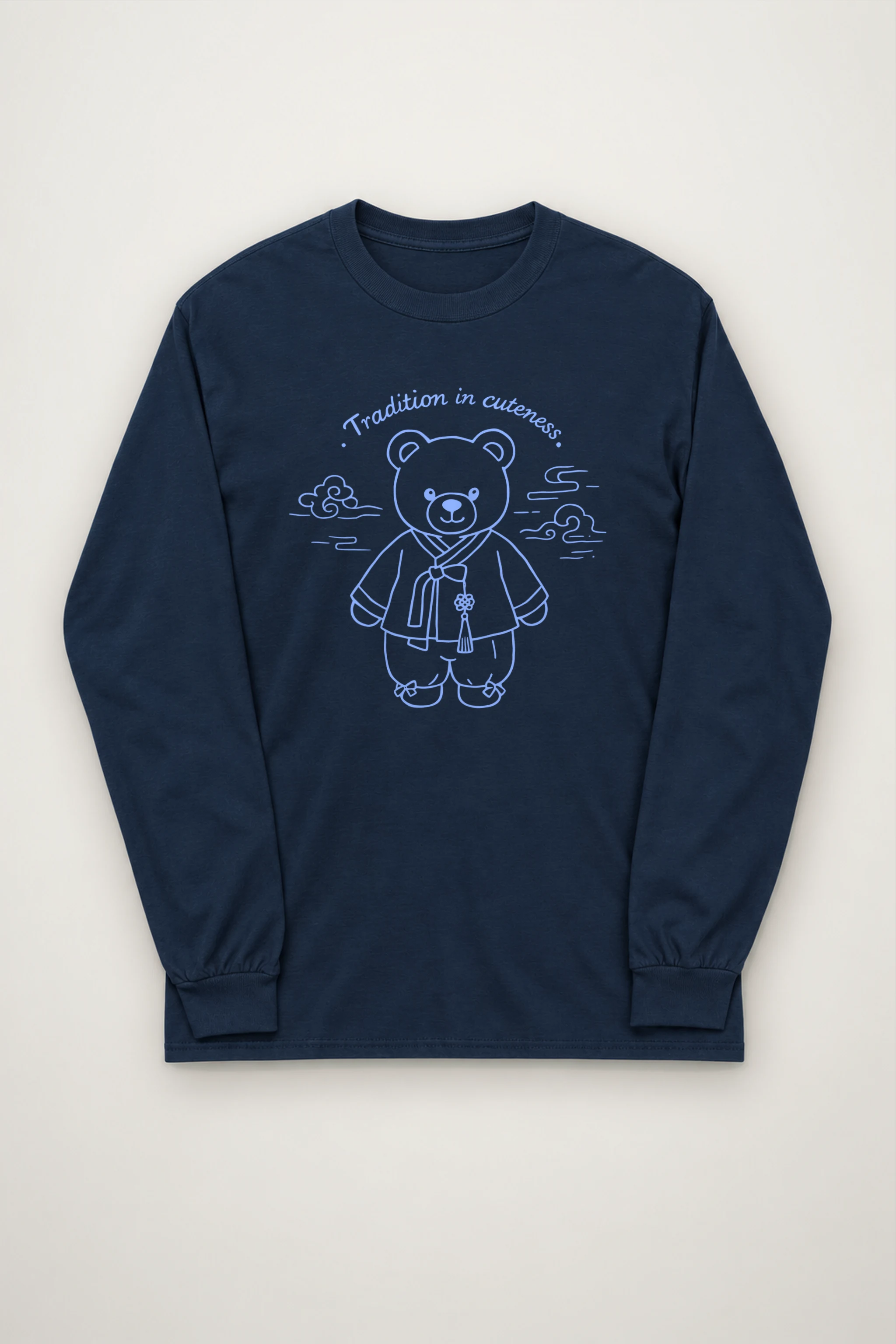 "Hanbok Teddy Clouds" Unisex Longsleeve T-shirt