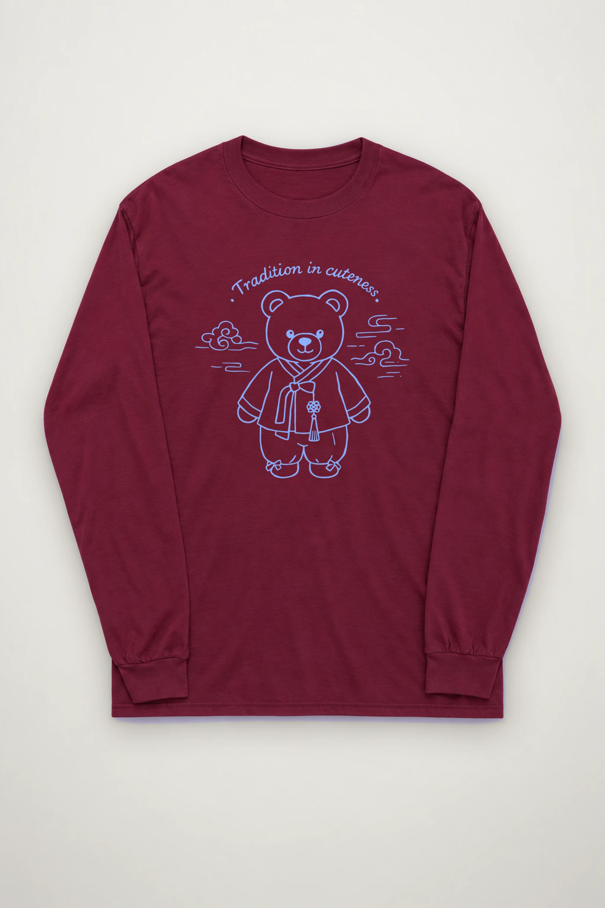 "Hanbok Teddy Clouds" Unisex Longsleeve T-shirt