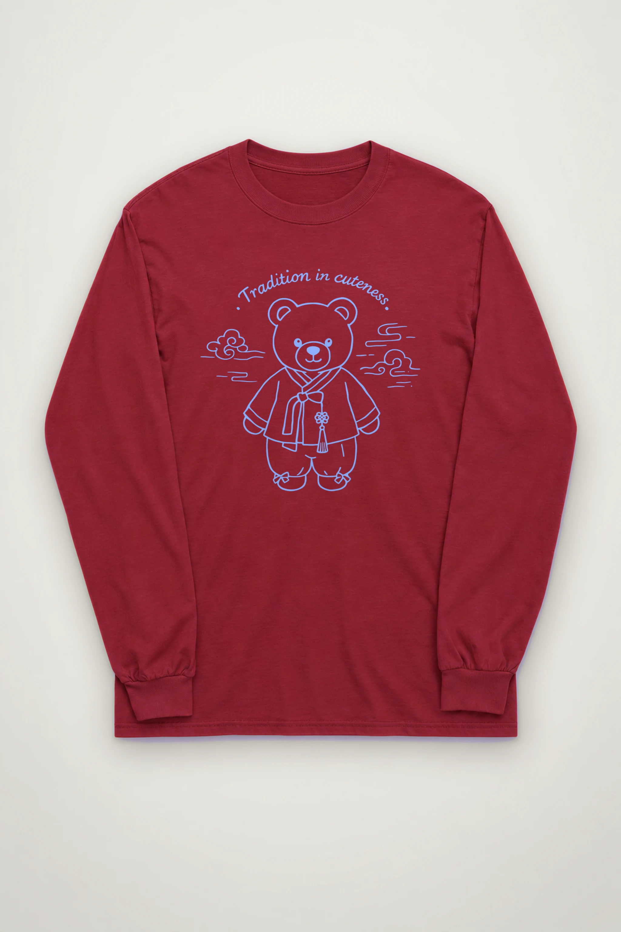 "Hanbok Teddy Clouds" Unisex Longsleeve T-shirt