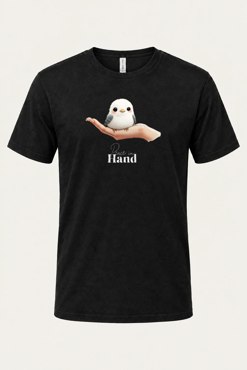 "Hand Bird" Heavyweight Unisex Crewneck T-shirt | Gildan 5000