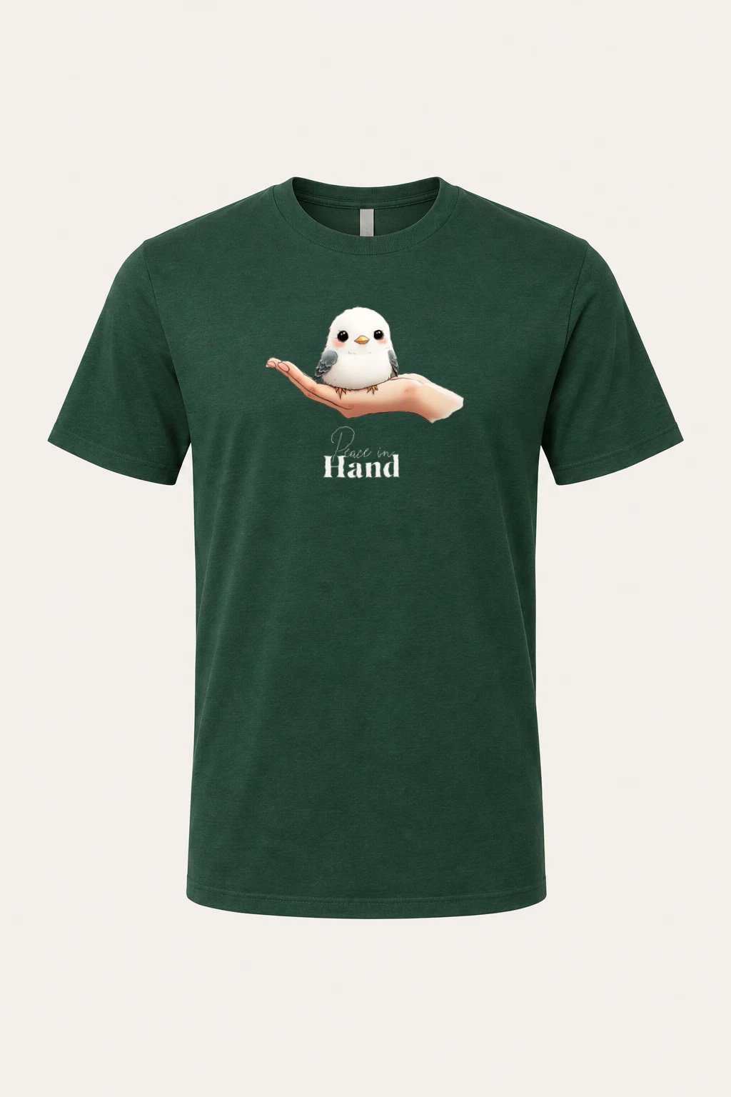"Hand Bird" Heavyweight Unisex Crewneck T-shirt | Gildan 5000