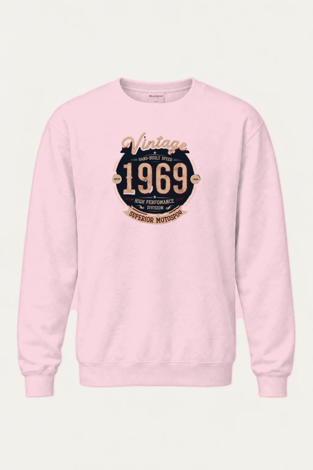 "Hand-Built Speed 1969" Heavy Blend Unisex Crewneck Sweatshirt | Gildan 18000