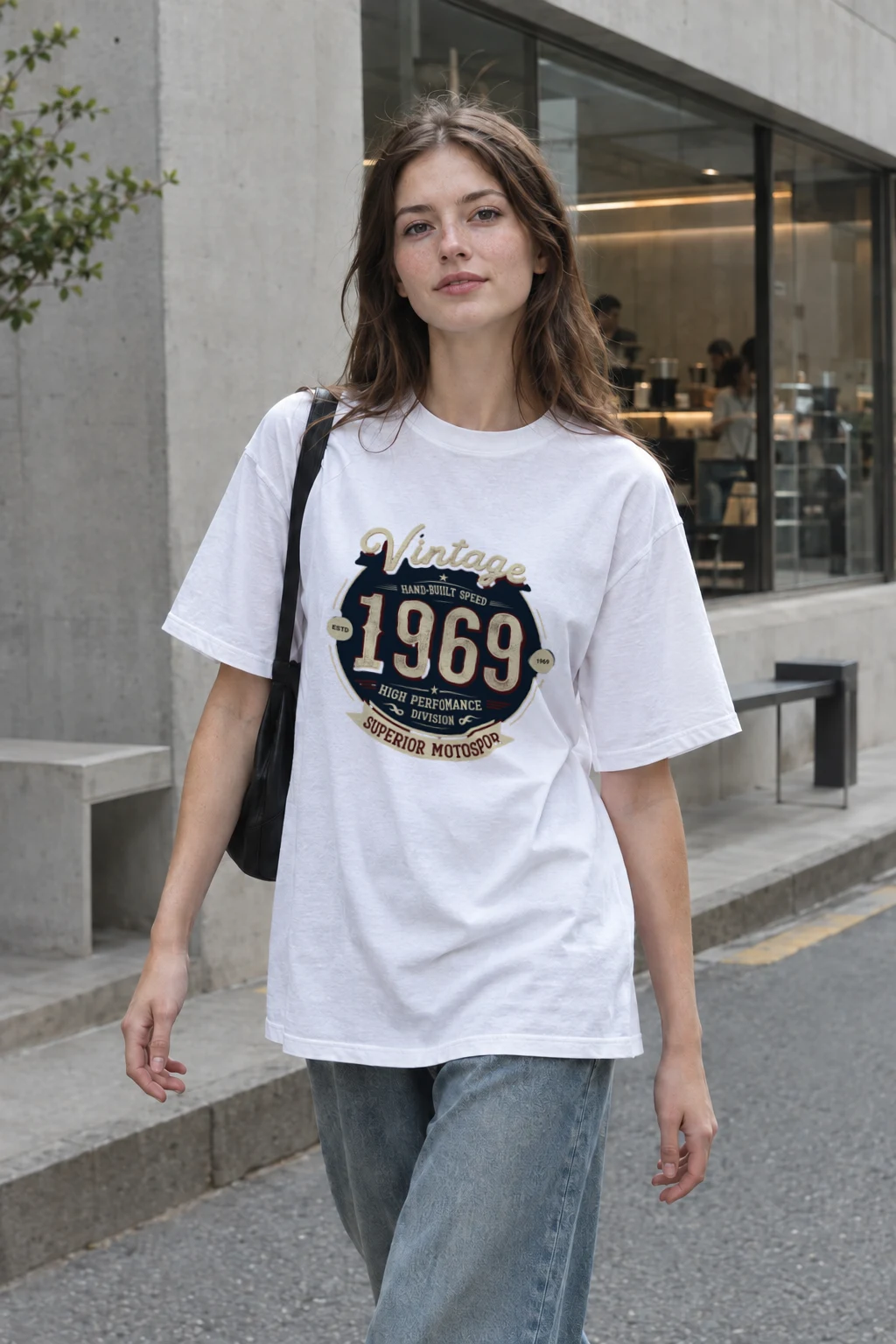 "Hand-Built Speed" Heavyweight Unisex Crewneck T-shirt | Gildan 5000