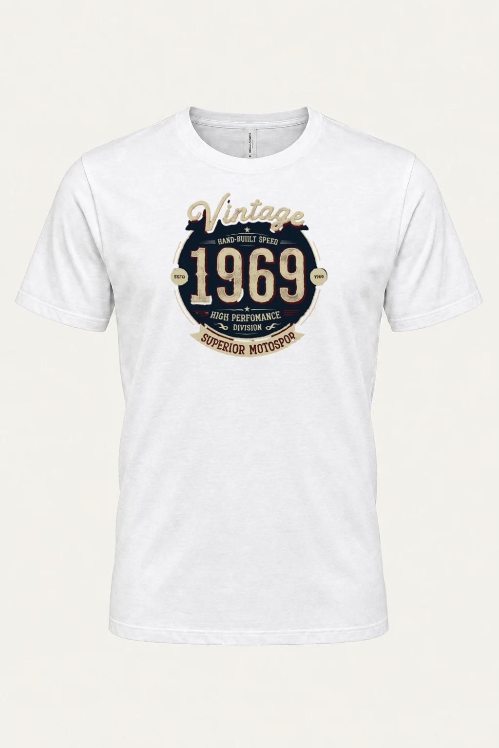 "Hand-Built Speed" Heavyweight Unisex Crewneck T-shirt | Gildan 5000