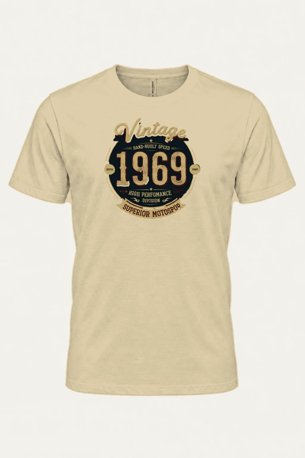 "Hand-Built Speed" Heavyweight Unisex Crewneck T-shirt | Gildan 5000