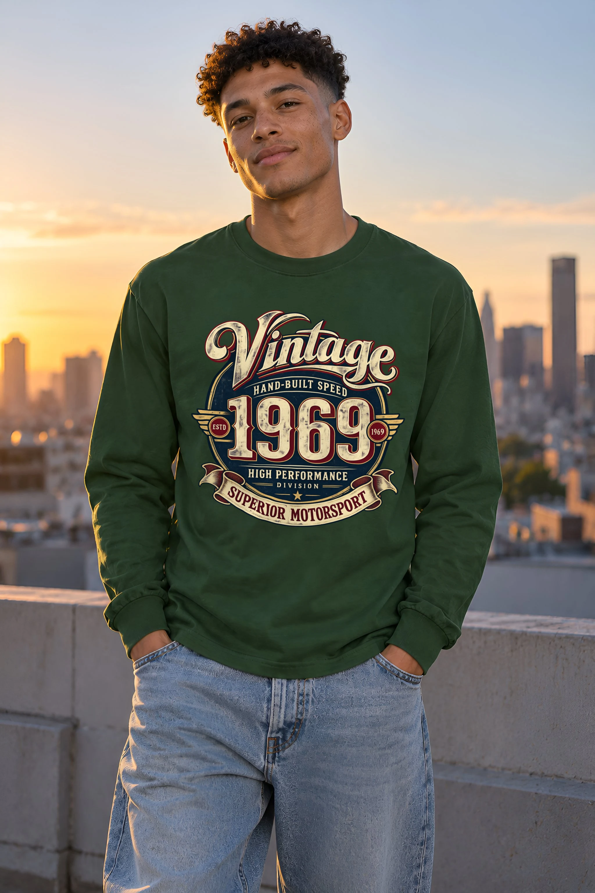 "Hand-Built Speed" Unisex Longsleeve T-shirt