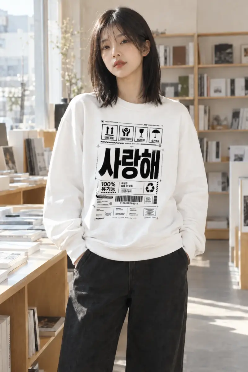 "Handle With Love" Heavy Blend Unisex Crewneck Sweatshirt | Gildan 18000