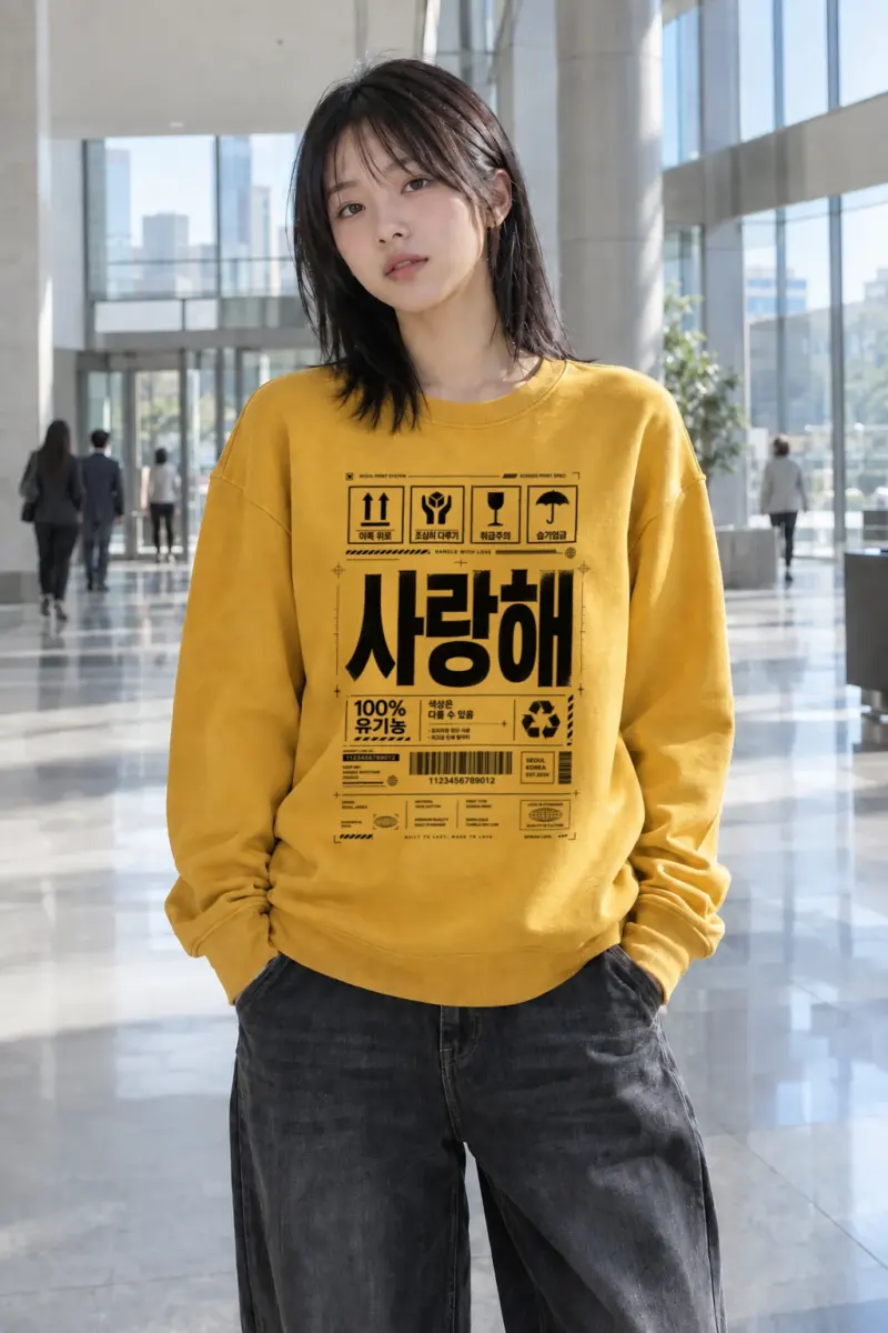 "Handle With Love" Heavy Blend Unisex Crewneck Sweatshirt | Gildan 18000