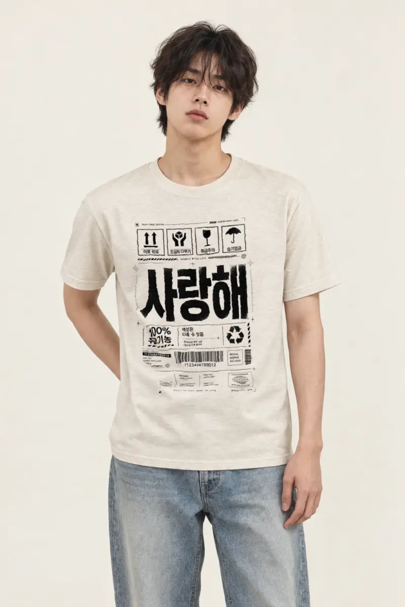 "Handle With Love" Heavyweight Unisex Crewneck T-shirt