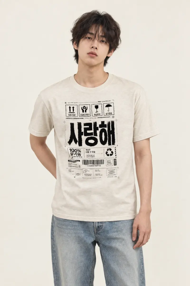 "Handle With Love" Heavyweight Unisex Crewneck T-shirt