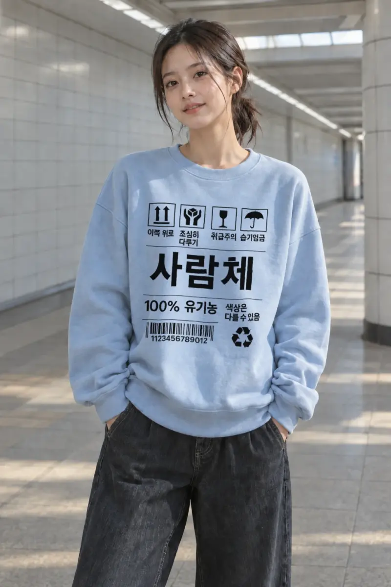 "Handling Label Typography" Heavy Blend Unisex Crewneck Sweatshirt | Gildan 18000