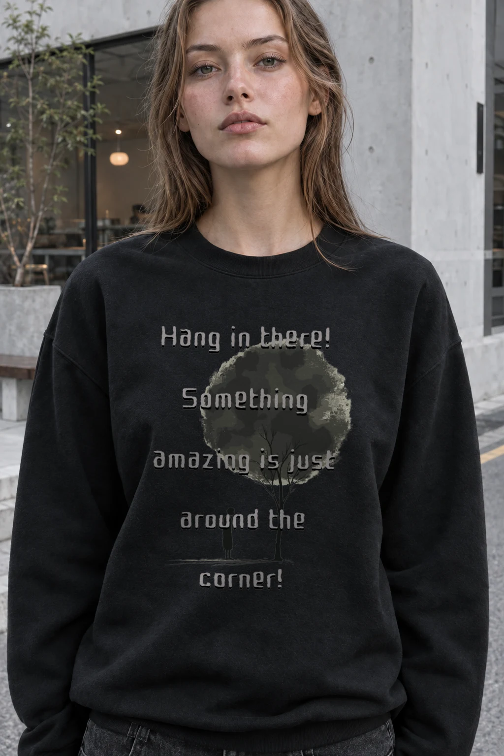 "Hang In There" Heavy Blend Unisex Crewneck Sweatshirt | Gildan 18000