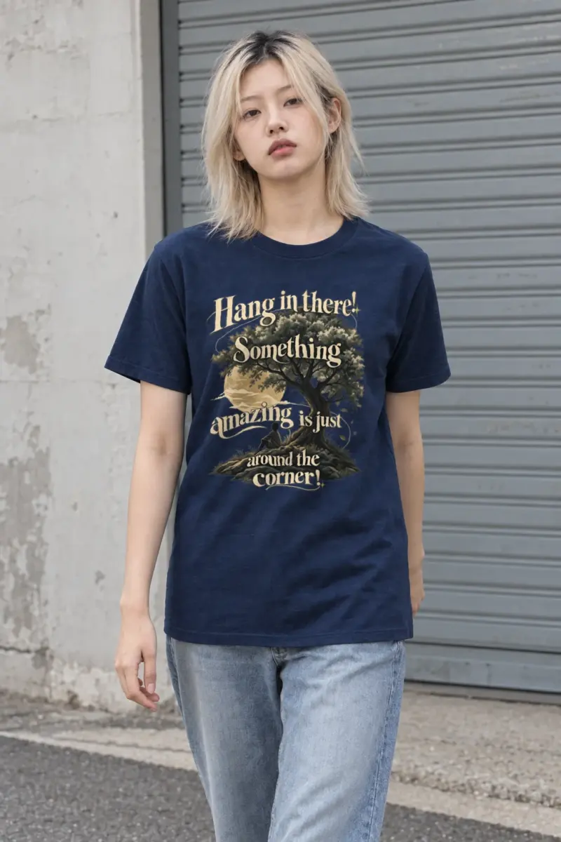 "Hang In There" Heavyweight Unisex Crewneck T-shirt | Gildan 5000