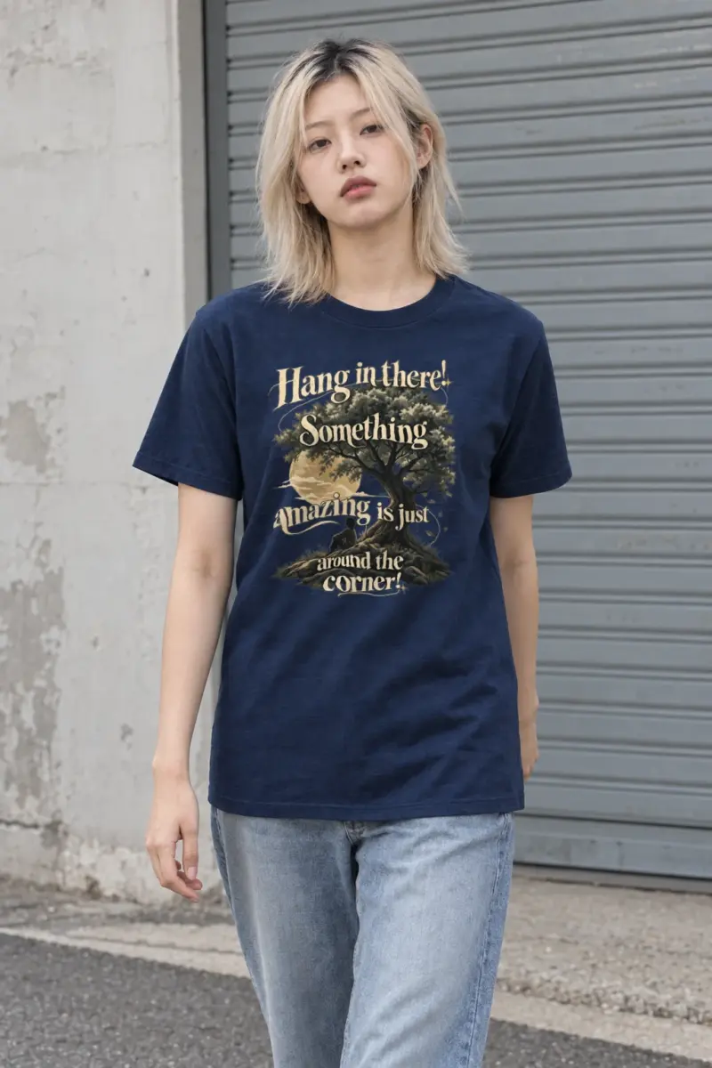 "Hang In There" Heavyweight Unisex Crewneck T-shirt