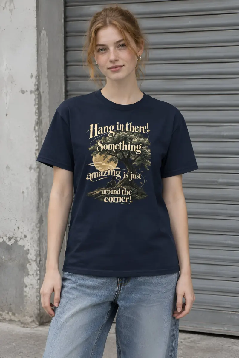 "Hang In There" Heavyweight Unisex Crewneck T-shirt