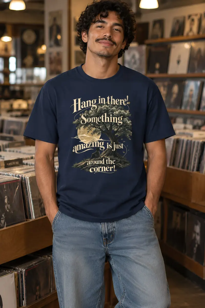 "Hang In There" Heavyweight Unisex Crewneck T-shirt