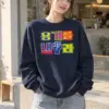 "Hangul Color Blocks" Heavy Blend Unisex Crewneck Sweatshirt | Gildan 18000