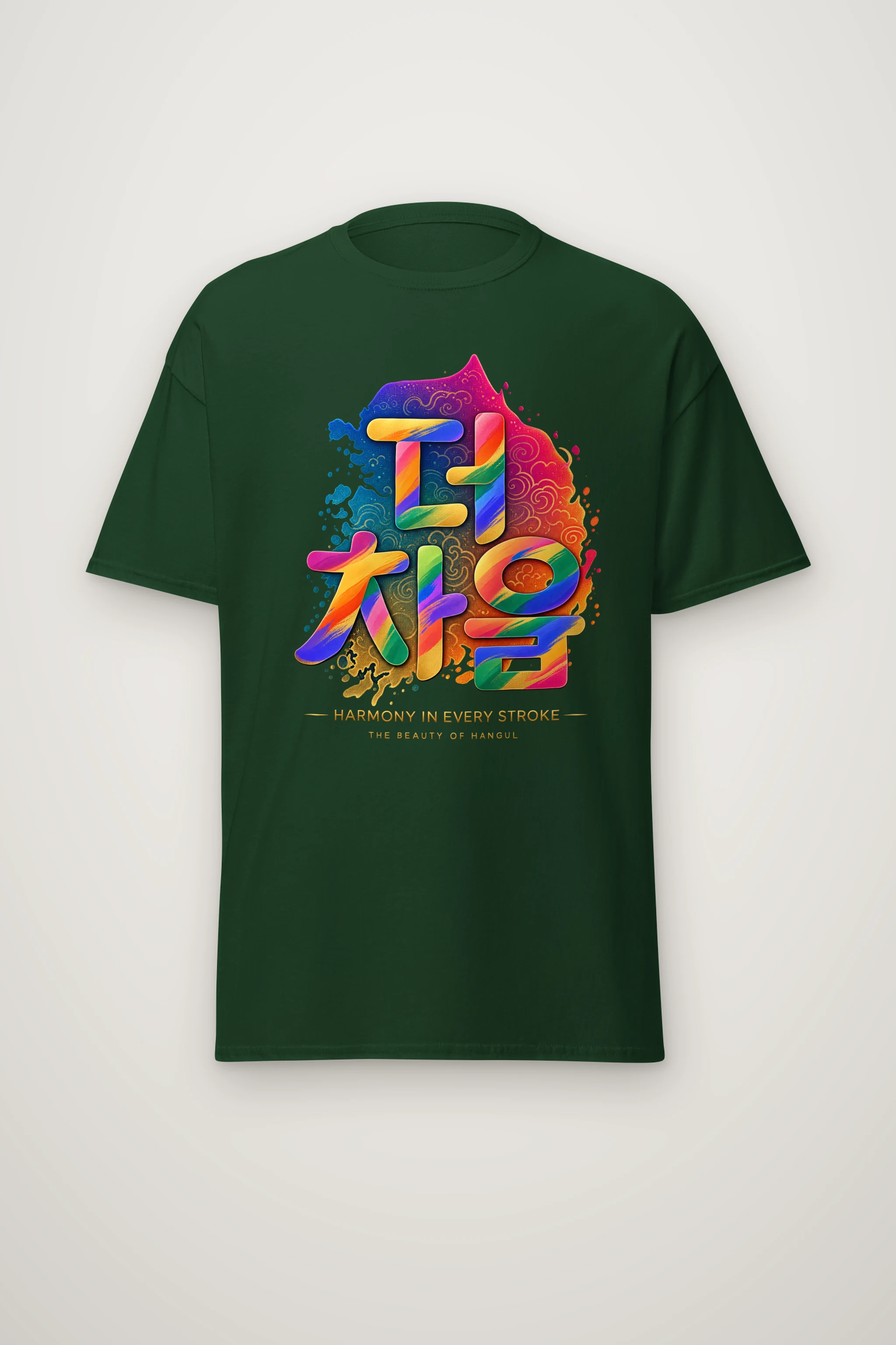 "Hangul Harmony" Heavyweight Unisex Crewneck T-shirt
