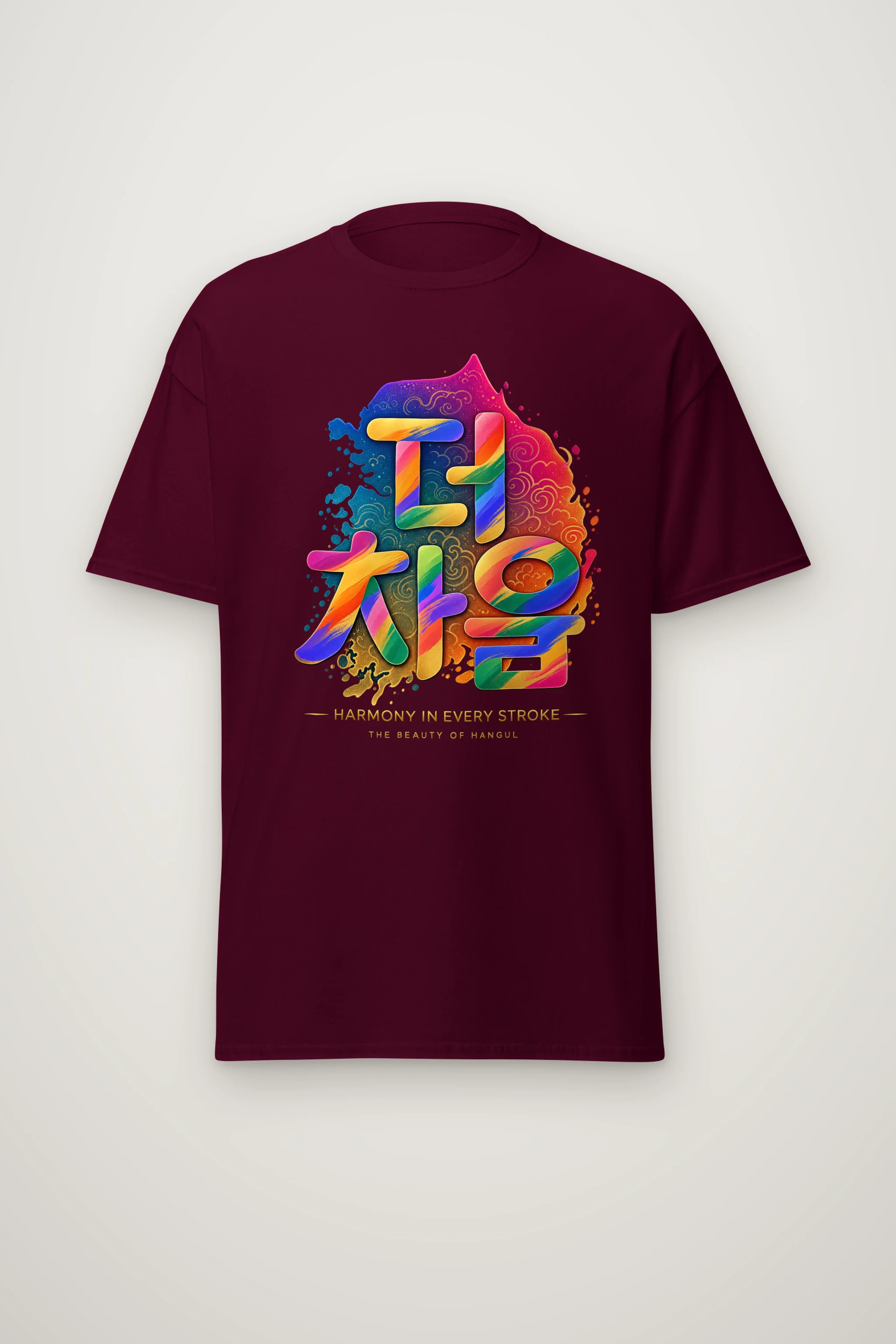 "Hangul Harmony" Heavyweight Unisex Crewneck T-shirt
