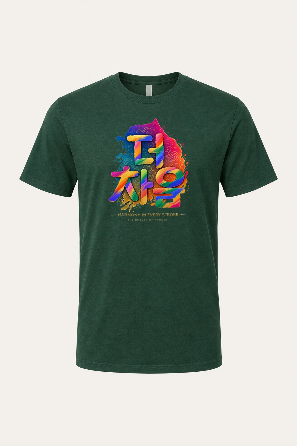 "Hangul Harmony" Heavyweight Unisex Crewneck T-shirt | Gildan 5000