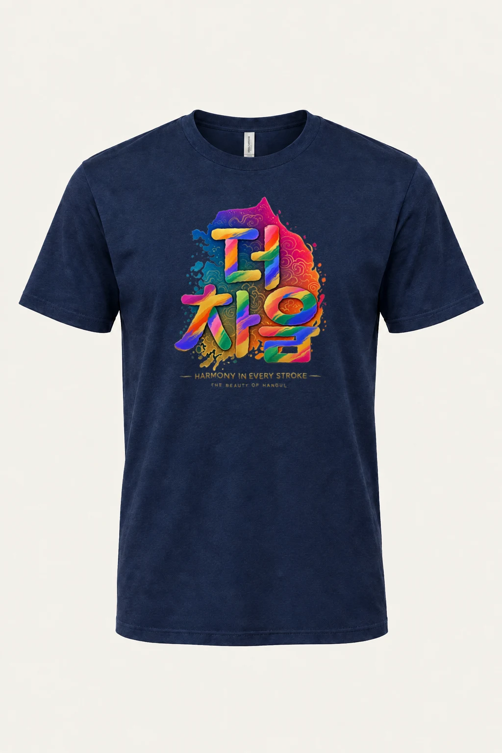 "Hangul Harmony" Heavyweight Unisex Crewneck T-shirt | Gildan 5000
