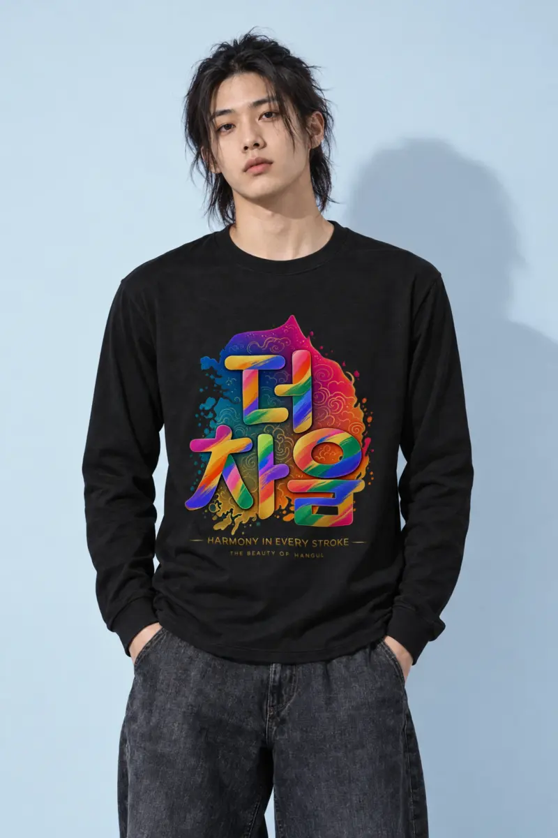 "Hangul Harmony" Unisex Longsleeve T-shirt
