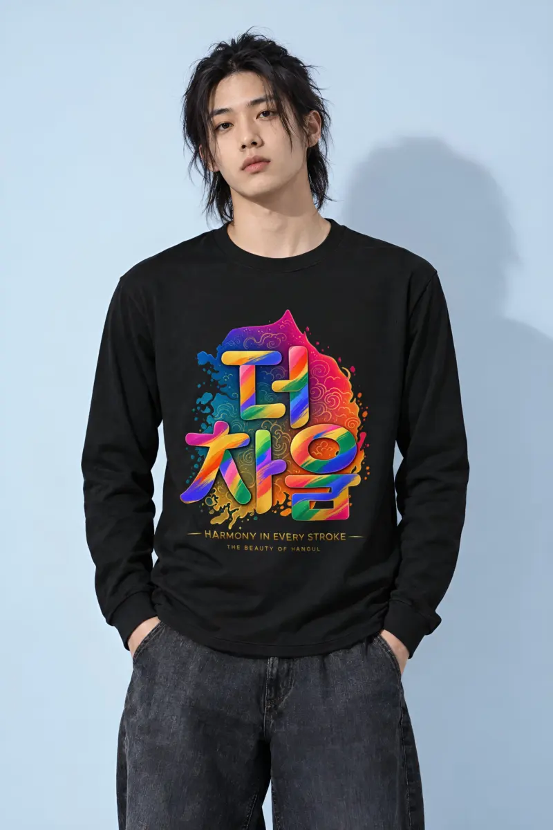"Hangul Harmony" Unisex Longsleeve T-shirt