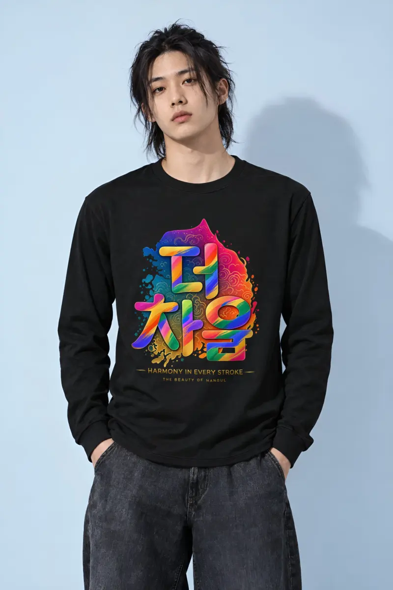 "Hangul Harmony" Unisex Longsleeve T-shirt