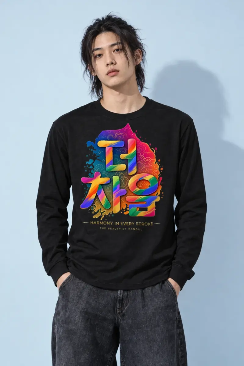 "Hangul Harmony" Unisex Longsleeve T-shirt