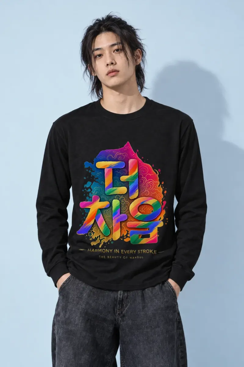 "Hangul Harmony" Unisex Longsleeve T-shirt