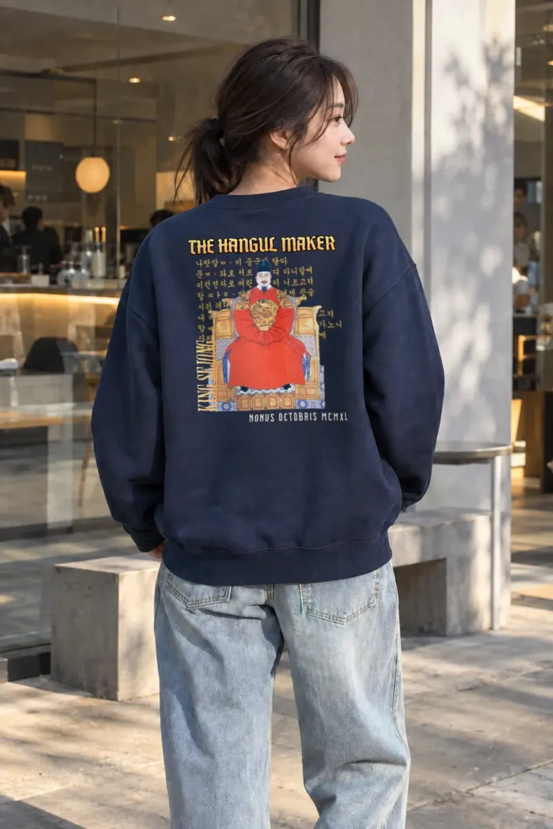 “Hangul Maker” Heavy Blend Unisex Crewneck Sweatshirt | Gildan 18000
