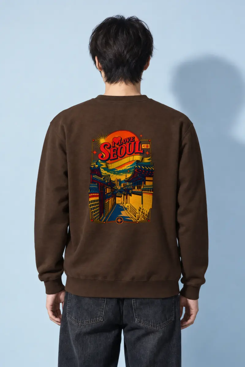 "Hanok Skyline" Heavy Blend Unisex Crewneck Sweatshirt