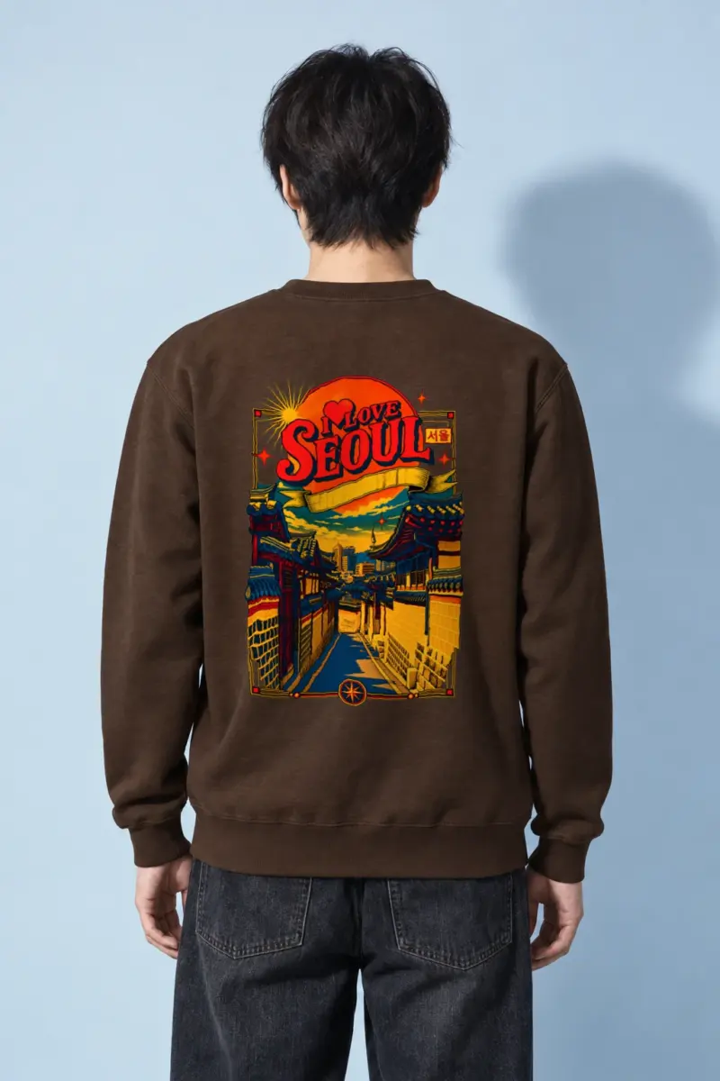 "Hanok Skyline" Heavy Blend Unisex Crewneck Sweatshirt