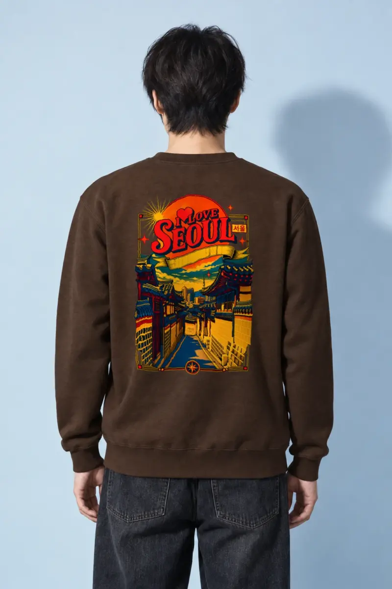 "Hanok Skyline" Heavy Blend Unisex Crewneck Sweatshirt