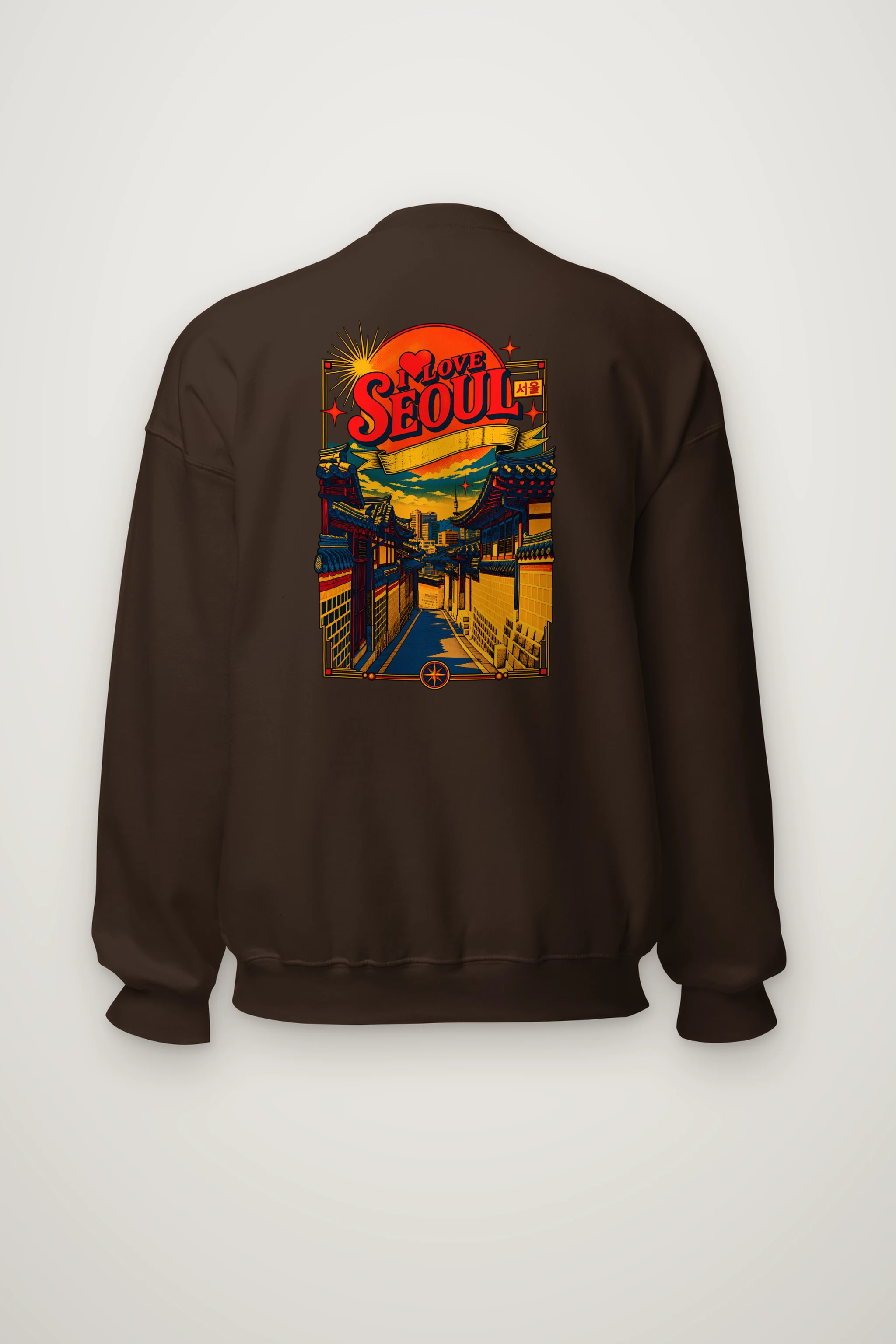"Hanok Skyline" Heavy Blend Unisex Crewneck Sweatshirt